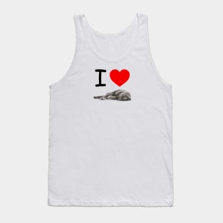 I HEART SMOKEY GRAY CATS Tank Top